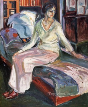 Edvard Munch Painting - model on the couch 1928 Edvard Munch